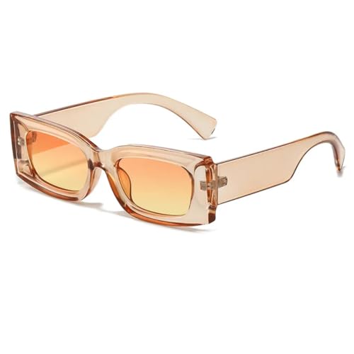 WFFZTZW Sonnenbrille für Damen und Herren, UV400-Schutz, Punk (Braun-Orange-Gelb) von WFFZTZW