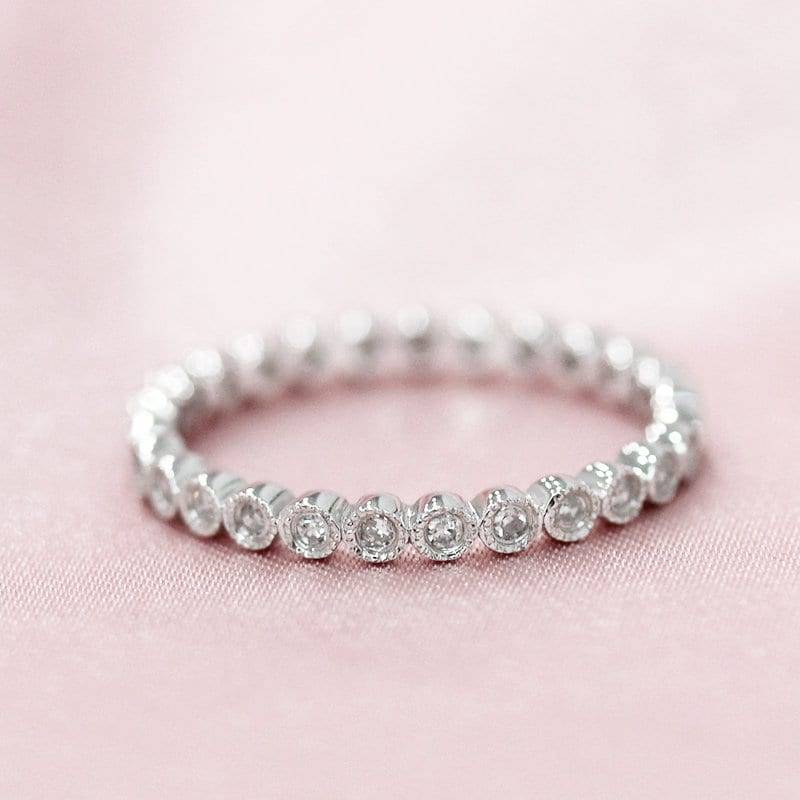 Natürliche Diamanten Hochzeit Band Voller Ewigkeit Rund Geschnitten Ehering Massiv 14K Weißgold Ring Verlobungsring Stapelbar Passende von WFHomeElements