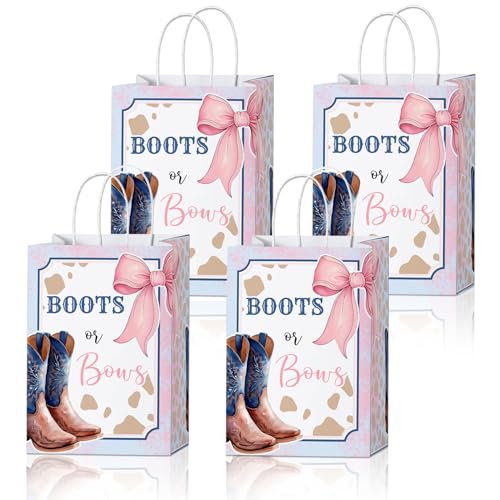 20 Stück Stiefel oder Schleifen Geschenktüten – Stiefel oder Schleifen Geschlecht offenbaren Dekorationen 20 Stück Stiefel oder Schleifen Geschenktüten – Stiefel oder Schleifen Geschlecht offenbaren Dekorationen von WFKLDF