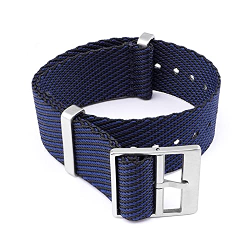 18/20/22/200 mm fit für die NATO FIT FIT ZULU WOVEN NYLON GETRIED Edelstahlschnalle Universal Männer Frauen Weiche Handgelenk Band Belt Accessoires Uhrengurt (Farbe: Schwarz grau, Größe: 24mm) von WFRUEDWC