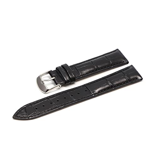 WFRUEDWC 12 14 16 18 19 20 21 22 24 -mm Leder Band Luxus Uhrenbandgürtelhandschuhe Ladies Band Red Black White Watch Armband (Farbe: Pink RG, Größe: 22 mm) von WFRUEDWC
