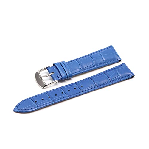 WFRUEDWC 12 14 16 18 19 20 21 22 24 -mm Leder Band Luxus Uhrenbandgürtelhandschuhe Ladies Band Red Black White Watch Armband (Farbe: Pink RG, Größe: 22 mm) von WFRUEDWC