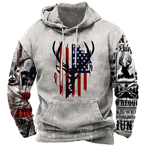 WFSWG Herren Western Aztec Hoodie Ethnic Print Langarm Kordelzug Pullover Sweatshirt Vintage Distressed Tops von WFSWG