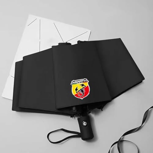 WGABKN Auto Automatik Regenschirm für Abarth 595 Turismo/595 Competizione,Umbrella Sturmfest Windproof Wasserdicht Tragbarer Durable Zubehör von WGABKN