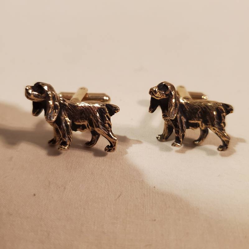 Goldfarbene Irish Setter Manschettenknöpfe von WGDesignsandGifts