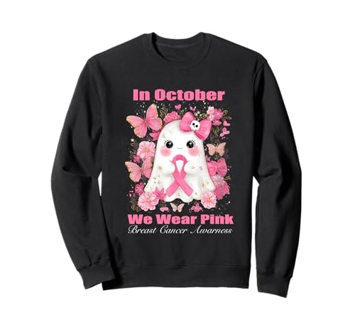 Im Oktober tragen wir rosa Brustkrebs-Bewusstsein Frauen Geist Sweatshirt Im Oktober tragen wir rosa Brustkrebs-Bewusstsein Frauen Geist Sweatshirt von WGHalloweenBreastAwarness