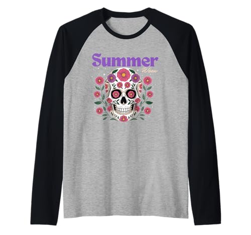 Summerween Summer Floral Halloween Ghost Herren Damen Kinder Raglan Summerween Summer Floral Halloween Ghost Herren Damen Kinder Raglan von WGSummerween