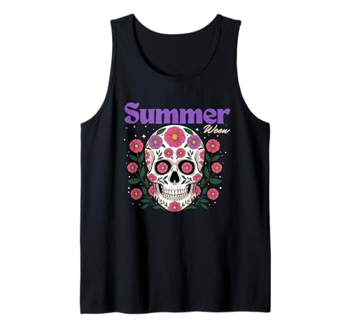 Summerween Summer Floral Halloween Ghost Herren Damen Kinder Tank Top Summerween Summer Floral Halloween Ghost Herren Damen Kinder Tank Top von WGSummerween