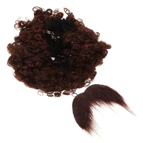WHAMVOX 1 Set Afro Perücke Fake Kostüm Schnurrbart für Erwachsene Halloween oder Partys von WHAMVOX