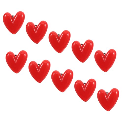 WHAMVOX 10 Stück Teiliges Roter Emaille Herzbroschen Valentinstag Anstecknadeln Romantische Pins für Frauen Party Kleidung Taschen Accessoires Modisch Vielseitig Kombinierbar von WHAMVOX