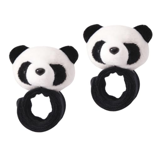 WHAMVOX 2 Stück Panda Slap Armbänder aus Weichem Plüsch Verstellbare Handgelenkband Hautfreundlich Einfach Anzulegen Lustiges für Mädchen und Jungen von WHAMVOX
