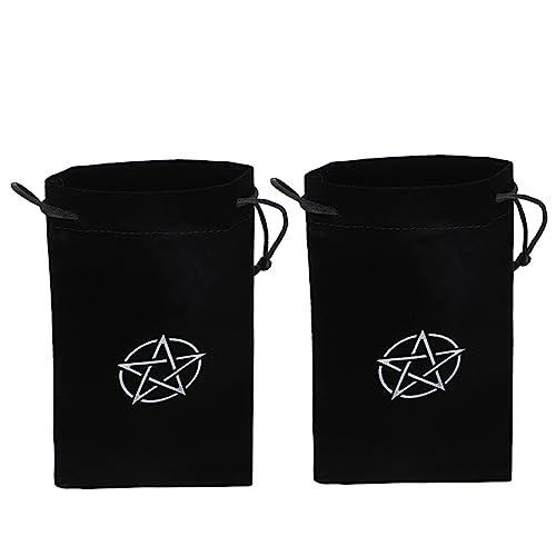 WHAMVOX 2st Tarot-Aufbewahrungstasche Tarot Tasche Mit Kordelzug Tarot-Tasche Tarot-runentasche Lila Tischdecke -verpackungsbeutel Satin Reisen Hochzeit Stoff Stück Tasche von WHAMVOX