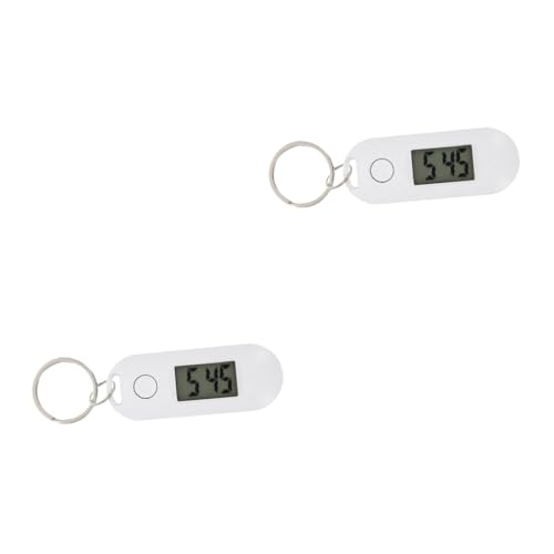 WHAMVOX 2stücke Schlüsselanhänger Digitaluhr Für Studenten Stumme Hängende Uhr Im Kreativen Design Leicht Und Tragbar Für Alltag von WHAMVOX