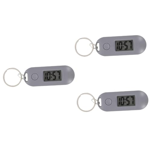 WHAMVOX 3stücke Schlüsselanhänger Digitale Uhr Für Studenten Kreative Tragbare Schlüsselbunduhr Grauem Design Praktisch Für Schule Und Alltag Material Leicht Und Langlebig von WHAMVOX