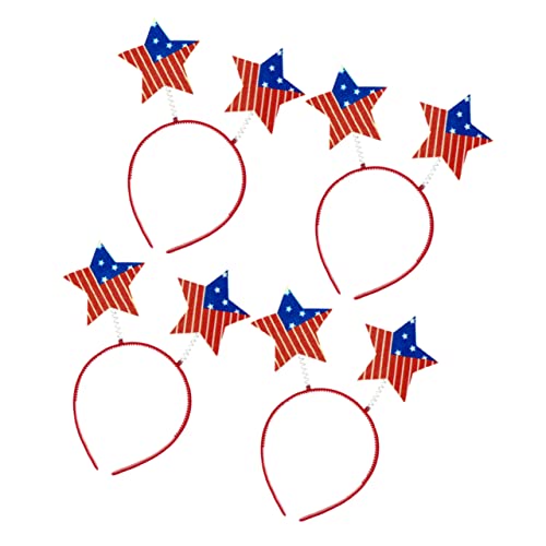 WHAMVOX 4 Stück Stirnband Mit Amerikanischer Flagge 4. Juli Kopfbedeckung Patriotische Kopfbedeckung Star-kostüm-accessoires Unabhängigkeitstag Haarband Kopfbügel Streifen Requisiten Kind von WHAMVOX