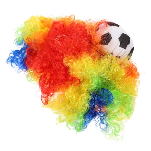 WHAMVOX Afro-perücke Aus Kunsthaar Party-perücke Für Fußballspiel- Bezaubernde Cosplay-haarperücke Geeignet Für Maskerade Und Kostüm-veranstaltungen von WHAMVOX