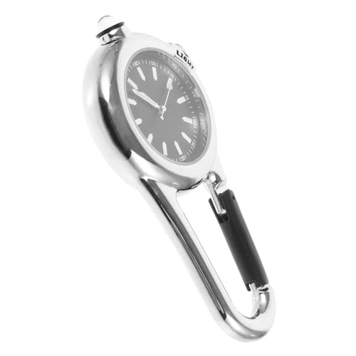 WHAMVOX Outdoor Taschenuhr Mit Karabiner wasserdichte Campinguhr Mit Leuchtendem Ziffernblatt Tragbare Multifunktionsuhr Für Und von WHAMVOX