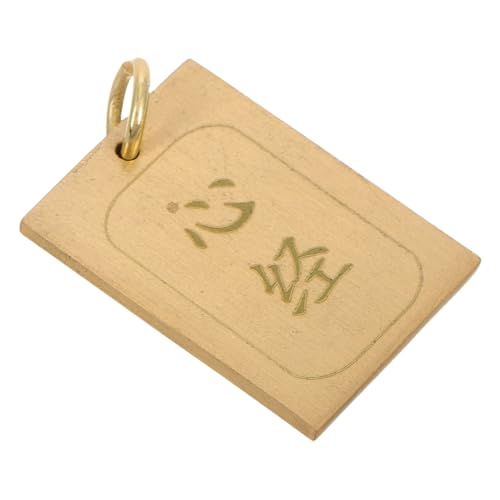 WHAMVOX Schlüsselanhänger Aus Messing Mit Herz-gedicht Und Shurangama-inschriften Robustes Design Als Schlüsselkette Oder Taschenanhänger von WHAMVOX