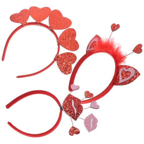 WHAMVOX Süßes Herz-pailletten-stirnband-set Für Frauen Valentinstag Party Modisches Kopfschmuck-accessoire von WHAMVOX