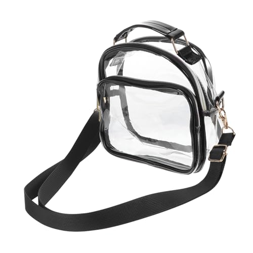 WHAMVOX Transparente Crossbody Tasche Damen PVC Umhängetasche Einfach Pflegeleichte Schultertasche für Alltag mit Großzügigem Stauraum für Handy Kosmetik und Zubehör Zufällige Farbe von WHAMVOX
