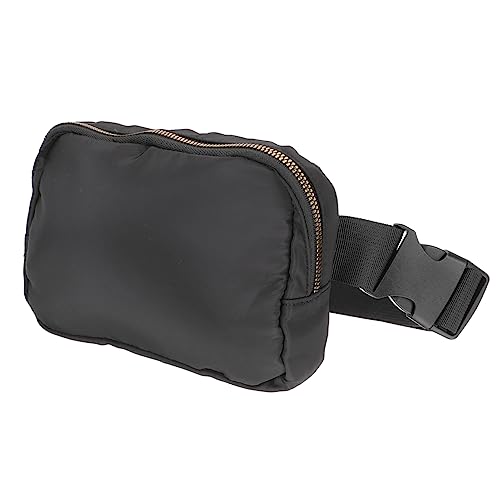 WHAMVOX wasserdichte Damen Bauchtasche Verstellbar Leichte Hüfttasche Outdoor Sport Fanny Pack für Wandern Laufen Reisen mit Robustem Material und Einfachem Design in Schwarz von WHAMVOX
