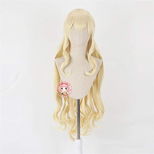 WHBHD Anime Coer Wig. Anime Goblin Slayer Priesterin Gelb Langperücke Cosplay Kostüm Hitzebeständige Synthetische Haar Frauen Cosplay Perücken D-303 von WHBHD