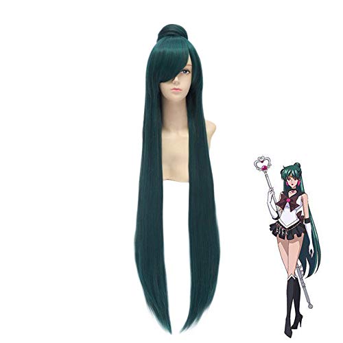 WHBHD Anime Coer Wig. Anime Sailor Moon Meiou Setsuna Lange Perücke Cosplay Kostüm Hitzebeständige synthetische Haare Sailor Pluto Frauen Perücken C-382 WHBHD Anime Coer Wig. Anime Sailor Moon Meiou Setsuna Lange Perücke Cosplay Kostüm Hitzebeständige synthetische Haare Sailor Pluto Frauen Perücken C-382 von WHBHD