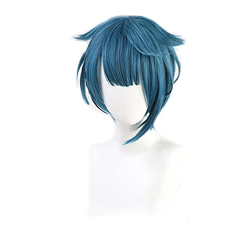 WHBHD Anime Coer Wig. Genshin Wirkung Xingqiu Xing QIU Cosplay Perücke Blau Kurzer Hitzebeständigkeit Synthetische Haar Erwachsene Männer Frauen Halloween Cosplay WHBHD Anime Coer Wig. Genshin Wirkung Xingqiu Xing QIU Cosplay Perücke Blau Kurzer Hitzebeständigkeit Synthetische Haar Erwachsene Männer Frauen Halloween Cosplay von WHBHD