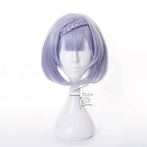 WHBHD Anime Coer Wig. Noelle Cosplay Perücke Spiel Genshin Aufprall Cosplay Short Lila Bobo Braid Haar Genshin Wirkung Noelle Halloween Cosplay Perücken WHBHD Anime Coer Wig. Noelle Cosplay Perücke Spiel Genshin Aufprall Cosplay Short Lila Bobo Braid Haar Genshin Wirkung Noelle Halloween Cosplay Perücken von WHBHD