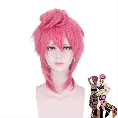 WHBHD Anime Coer Wig. Trish UNA Cosplay Perücke Anime JoJo Bizarre Abenteuer Golden Wind Cosplay Perücke Trish UNA Haar Halloween Cosplay WHBHD Anime Coer Wig. Trish UNA Cosplay Perücke Anime JoJo Bizarre Abenteuer Golden Wind Cosplay Perücke Trish UNA Haar Halloween Cosplay von WHBHD