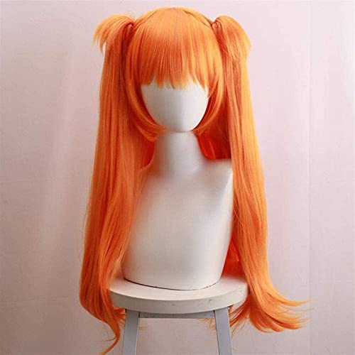 WHBHD Anime Cosplay Perücken. Eva Asuka Langley Soryu Double Ponytail Perücke Cosplay Party Perücken + Perücke Kappe Flüge von WHBHD