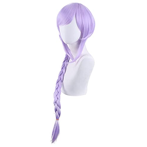WHBHD Game Genshin Impact Project Lavender Perücke Qiqi Zombie Cosplay Perücke Rollenspielpulver 60cm von WHBHD