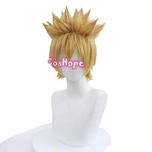 WHBHD Uzumaki Cosplay Männer Kurze Goldene Perücke Cosplay Anime Cosplay Perücke Hitzebeständige synthetische Perücken von WHBHD