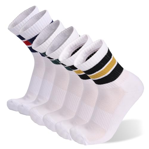 WHCPCYO 6-Pack Herren Athletische Socken Kissen Laufsocken Performance Atmungsaktive Crew Socken Outdoor Sport Socken WHCPCYO 6-Pack Herren Athletische Socken Kissen Laufsocken Performance Atmungsaktive Crew Socken Outdoor Sport Socken von WHCPCYO