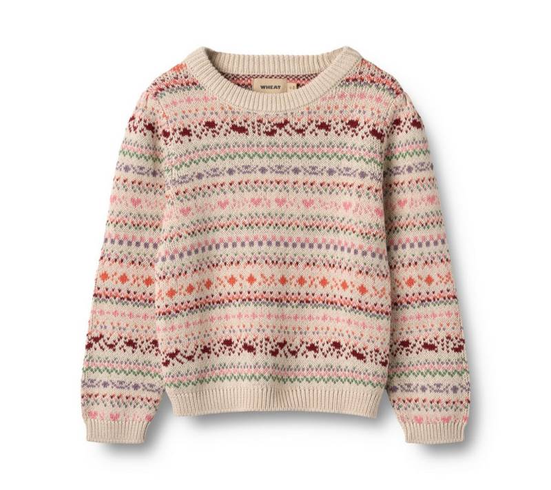 WHEAT Strickpullover Jaquard Pullover Olga von WHEAT