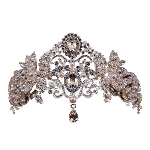 Tiara Krone Hochzeitskleid Frontal Ornamente Krone Haar Prinzessin für Geburtstag Party Urlaub von WHESAZYP
