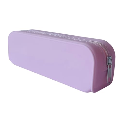 WHHJM Silikon-Make-up-Pinselhalter, Reise-Kosmetiktasche, tragbarer Kosmetikpinsel-Organizer, kleines Reise-Make-up-Pinseletui, Helles Pink von WHHJM