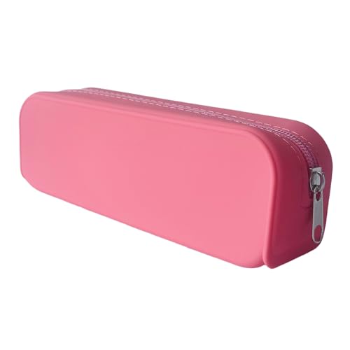 WHHJM Silikon-Make-up-Pinselhalter, Reise-Kosmetiktasche, tragbarer Kosmetikpinsel-Organizer, kleines Reise-Make-up-Pinseletui, Pink von WHHJM