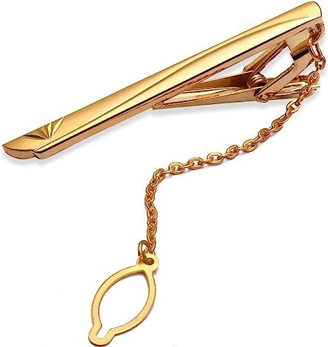 Krawattenstange Männer Metall Silber Gold Einfache Krawatte Krawattenklammer Verschluss Clip Klemmstift Männer Edelstahl for Geschäftsmann Krawatte Krawattenklammern (Farbe: LJ 114) ( Color : Lj 0401 von WHIMSIMART