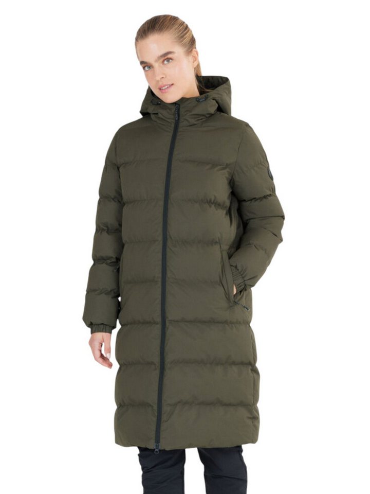 WHISTLER Steppmantel Abella Long Padded (Kapuze, warm, atmungsaktiv) dunkelbraun Damen von WHISTLER