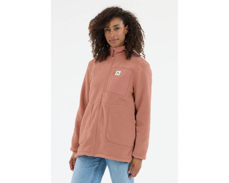 WHISTLER Sweatjacke Felis W Long Teddy Jacket Burlwood von WHISTLER