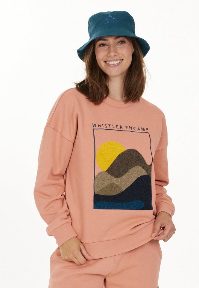 WHISTLER Sweatshirt Natura mit einzigartiger texturierter Grafik von WHISTLER