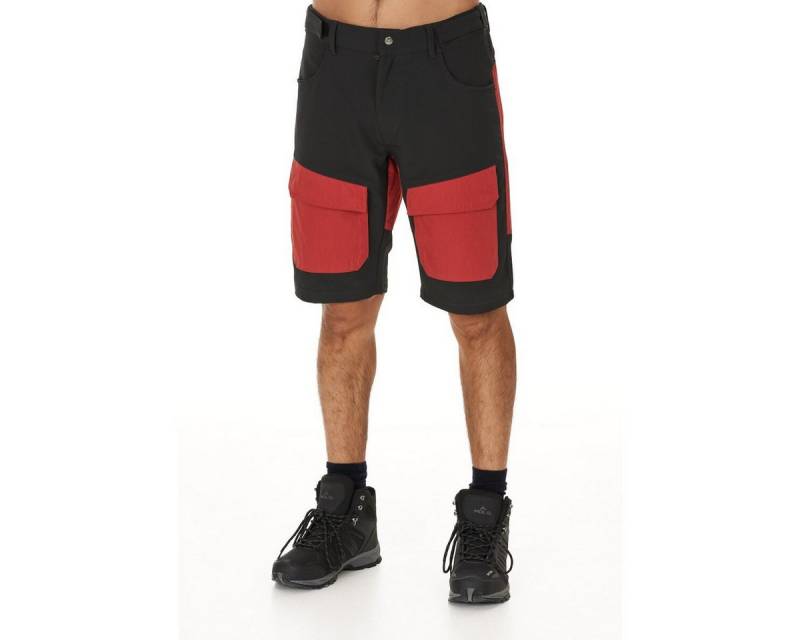WHISTLER Trekkinghose Trekking-Wanderhose Eric Short (atmungsaktiv) kurz schwarz/rot Herren von WHISTLER