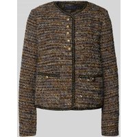 WHITE LABEL Blazer in Bouclé-Optik in Gold, Größe 52 von WHITE LABEL