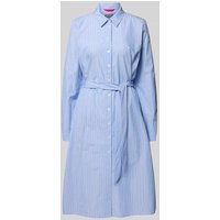 WHITE LABEL Hemdblusenkleid mit Bindegürtel in Bleu, Größe 40 von WHITE LABEL