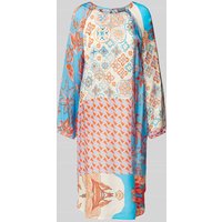 WHITE LABEL Knielanges Kleid mit Rundhalsausschnitt in Orange, Größe 50 von WHITE LABEL