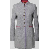 WHITE LABEL Longblazer mit Knopfleiste in Hellgrau, Größe 46 von WHITE LABEL