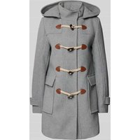 WHITE LABEL Dufflecoat mit Pattentaschen in Hellgrau, Größe 40 von WHITE LABEL