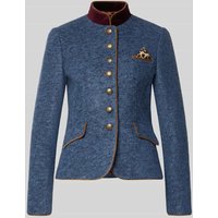WHITE LABEL Slim Fit Blazer aus Woll-Mix mit Pattentaschen in Bleu, Größe 48 WHITE LABEL Slim Fit Blazer aus Woll-Mix mit Pattentaschen in Bleu, Größe 48 von WHITE LABEL