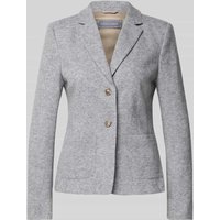 WHITE LABEL Slim Fit Blazer aus Woll-Mix mit Reverskragen in Hellgrau, Größe 40 von WHITE LABEL